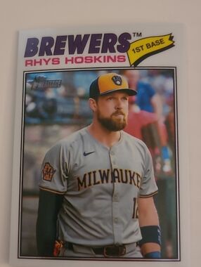 Brewers Rhys Hoskins  Milwaukee 2026 Topps Heritage Chrome Refrac